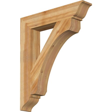Ekena Millwork Legacy Traditional Rough Sawn Bracket, Western Red Cedar, 6"W x 34"D x 40"H BKT06X34X40LEC01RWR
